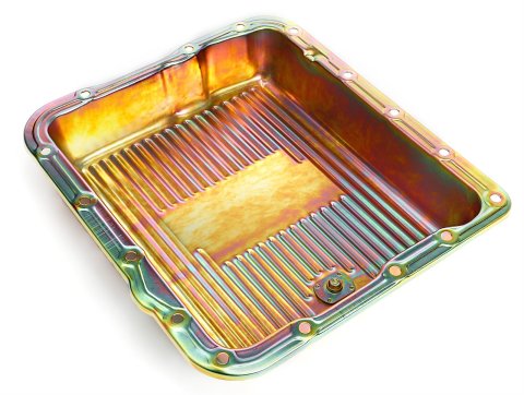 Trans-Dapt Performance Transmission Pans 9747 Pan, Stock, Steel, Zinc Plated, GM, 700R4, 4L60, 4L60E, 4L65E, Each