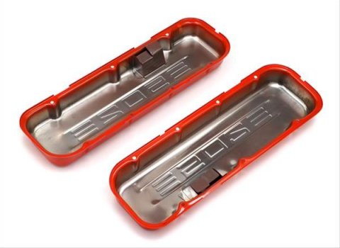 Trans-Dapt Performance Products Valve Covers 9962 CHEVY 502 LOGO SHORT ORANGE POWDER COATED VALVE COVERS