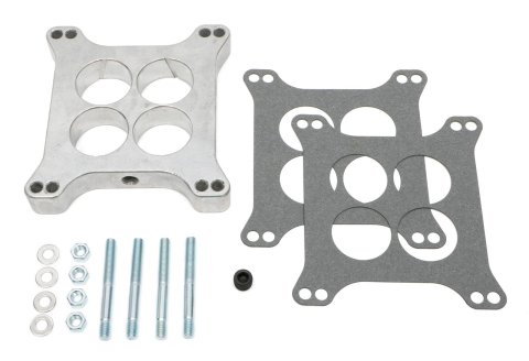 Trans-Dapt Performance Swirl-Torque 1 Inch Carburetor Spacer 2431 Spacer, Aluminum, in. Thick, 4-Hole, Square Bore, Each