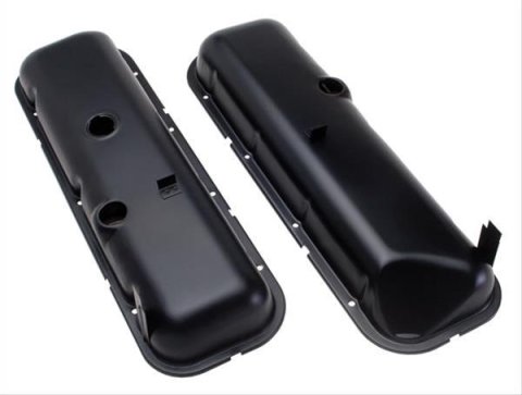 Trans-Dapt Performance PerfectMatch Valve Covers 8627 Covers, PerfectMatch, Perimeter Bolt Mounting, Steel, Black Powdercoated, Chevy, GMC, Big Block, Pair