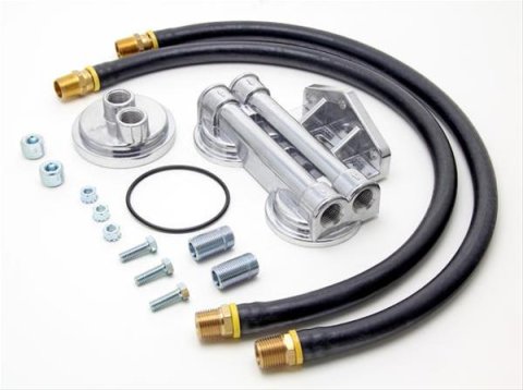 Trans-Dapt Performance Remote Oil Filter Relocation Kits 1213 Kit, Dual Filter, 30 in. Length Hoses, Kit
