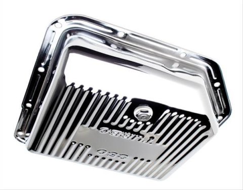 Trans-Dapt Performance Transmission Pans 9122 Pan, Stock, Steel, Chrome, Finned, GM, TH350, Each