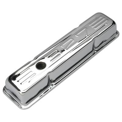 Trans-Dapt Performance Chrome Valve Covers 9854 Covers, Stock Height, Steel, Chrome, 327 Logo, Chevy, Small Block, Pair