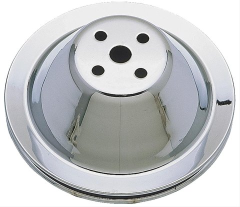 Trans-Dapt Performance Chrome Water Pump Pulleys 9600 Pulley, V-Belt, 1-Groove, Steel, Chrome, Chevy, Small Block, Short Pump, Each