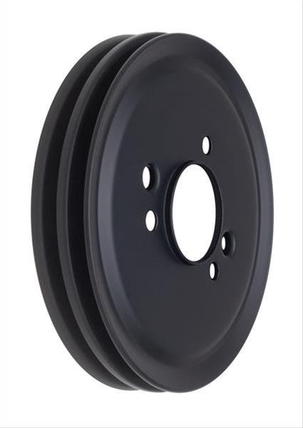 Trans-Dapt Performance Steel Crankshaft Pulleys 8616 Pulley, V-Belt, 2-Groove, Steel, Black, Chevy, Big Block, Short Pump, Each