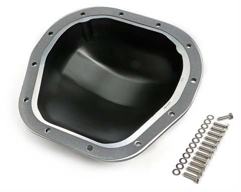 Trans-Dapt Performance Finned Aluminum 12 Bolt Ford 10.25/10.5 Inch Differential Cover 9940 Cover, Aluminum, Black Powdercoated/Polished, Ford, 10.25 in., 10.5 in., Kit