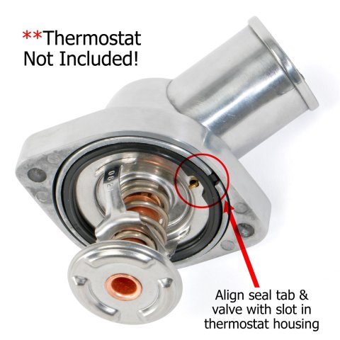 Trans-Dapt Performance Products Water Necks and Thermostat Housings 7454 Neck, LS Series Neck Chrome