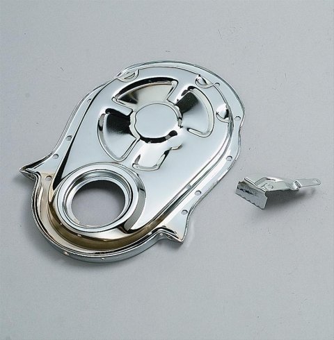 Trans-Dapt Performance Timing Covers 4935 Cover, 1-Piece, Steel, Chrome Plated, Chevy, Big Block, Kit