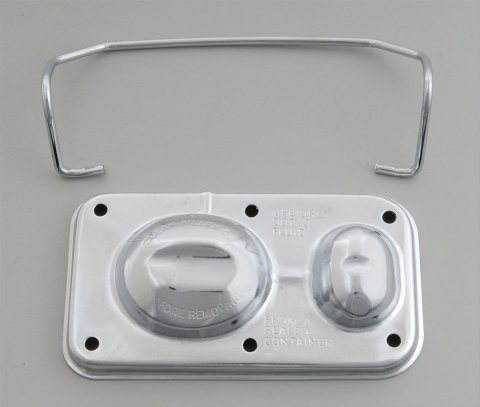 Trans-Dapt Performance Master Cylinder Covers 9101 Cover, Steel, Chrome, Single Bail, 5.625 in. x 3 in., Each