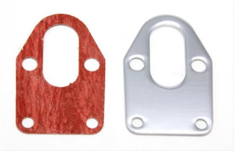 Trans-Dapt Performance Fuel Pump Mounting Plates 2310 Plate, Steel, Chrome, Pump, Chevy, Small Block, Each