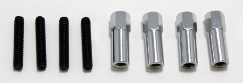 Trans-Dapt Performance Chrome Hex Head Valve Cover Fasteners 9329 hex head nuts 1 3/8" tall, chrome