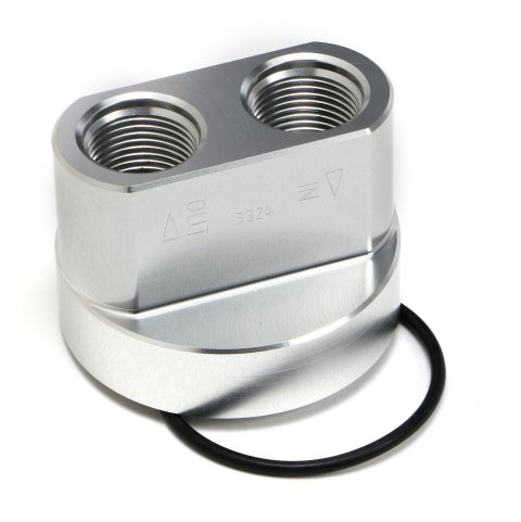 Trans-Dapt Performance Products Oil Filter Adapters 3324 By-Pass Adapter; Bypass Adapter; Spin-On; 13/16-16 Threads; 2.5 in. I.D.; 2 3/4 in. O.D.