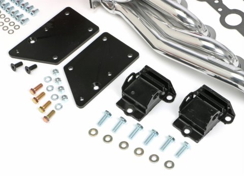 Trans-Dapt Performance Swap-In-A-Box Complete Engine Swap Kits 42922 Kits, Complete, Mid-length Silver Ceramic Coated Headers, Motor Mounts, Red Oil Pan, Chevy, 4.8L, 5.3L, 6.0L, Kit
