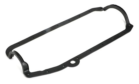 Trans-Dapt Performance Oil Pan Gaskets 4337 Gasket, 1-Piece, Rubber, Chevy, Small Block, Thick Front Seal, Each