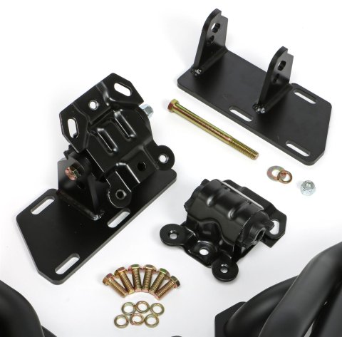 Trans-Dapt Performance Swap-In-A-Box Complete Engine Swap Kits 99083 Kit, Headers, Steel, Black Ceramic Coated, Motor Mounts, Oil Pan, Pickup, Gaskets, Hardware, Chevy, Small Block, Kit