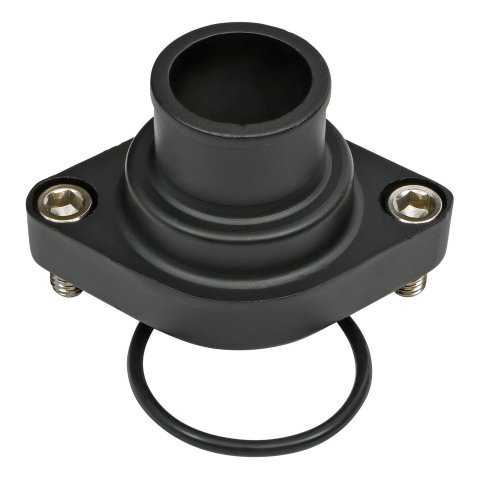 Trans-Dapt Performance Products Water Necks and Thermostat Housings 7192 Neck, Early Chevy Black Aluminum Neck
