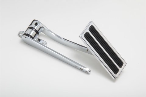Trans-Dapt Performance Products Pedal Assemblies 8958 Gas Pedal, Steel Arm / Polished Aluminum Gas With Two Rubber Inserts Chrome