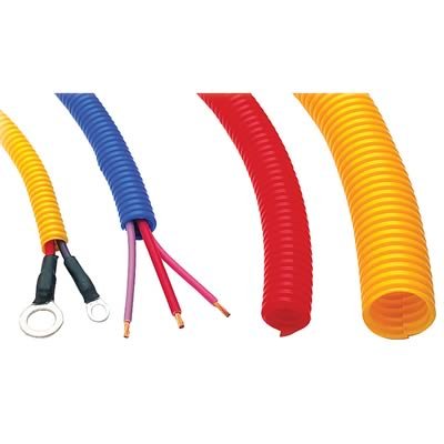 Trans-Dapt Performance Convoluted Tubing 7580 Tubing, Polyethylene, Black, 1/4 in. Diameter, 10 ft. Long, Each