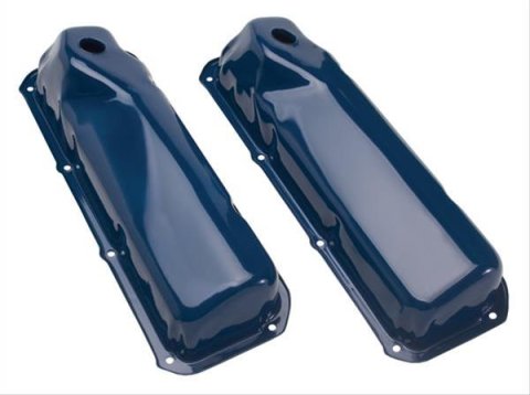 Trans-Dapt Performance PerfectMatch Valve Covers 8345 Covers, PerfectMatch, Perimeter Bolt Mounting, Steel, Blue Powdercoated, Ford, 351C, 351M, 400, Pair