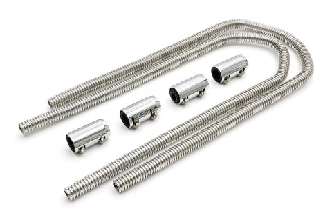 Trans-Dapt Performance Heater Hose Kits 8209 Hoses, Stainless Steel, Natural, 0.750 in. Diameter, 44.00 in. Length, Adapters, Clamps, Kit