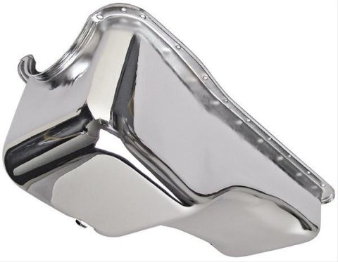 Trans-Dapt Performance OEM Replacement Oil Pans 6969 Pan, Steel, Chrome, 5 qt., Ford, 429/460, Each