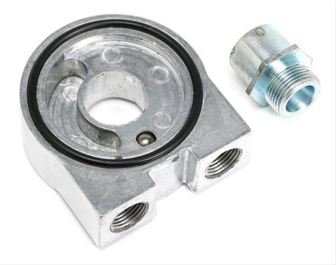 Trans-Dapt Performance Oil Cooler Sandwich Adapters 1327 Adapter, Filter, Sandwich, Aluminum, Natural, 22mm x 1.5mm Thread, 3/8 in. NPT Inlet/Outlet, Each