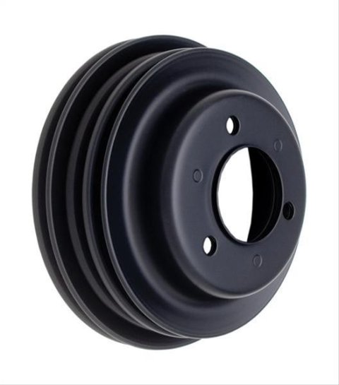 Trans-Dapt Performance Steel Crankshaft Pulleys 8624 Pulley, V-Belt, 3-Groove, Steel, Black, Chevy, Big Block, Long Pump, Each
