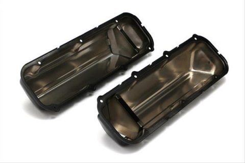 Trans-Dapt Performance Products Valve Covers 8732 FORD 429-460 ASPHALT BLACK POWDER COATED VALVE COVERS