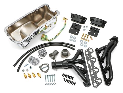 Trans-Dapt Performance Swap-In-A-Box Complete Engine Swap Kits for 1983-1997 RANGER - 97361 Kit, Headers, Motor Mounts, Oil Pan, Pickup, Gaskets, Hardware, Ford, Small Block, C4, C6, T5, Kit