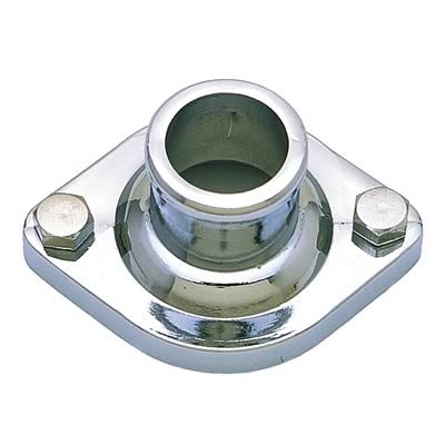 Trans-Dapt Performance Chrome Water Necks 4987 Neck, Zinc Alloy, Chrome, Mopar, Small Block/Big Block, 1978 and Older, Each