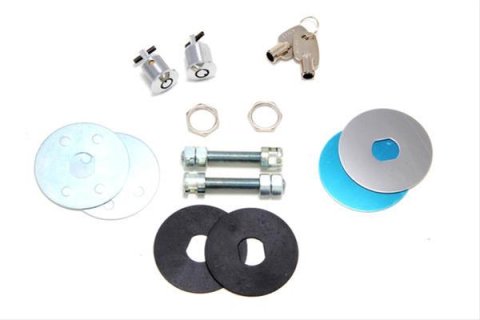 Trans-Dapt Performance Hood Lock Sets 4062 Pins, Locking-Style, 2.75 in. Long, 7/16 in. Diameter, Steel, Chrome Plated, Kit