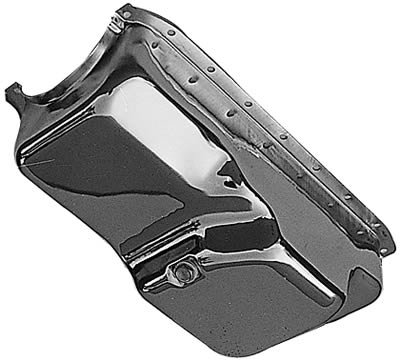 Trans-Dapt Performance OEM Replacement Oil Pans 9311 Pan, Steel, Chrome Plated, 4 qt., Chrysler, Dodge, Plymouth, 273/318/340, Each