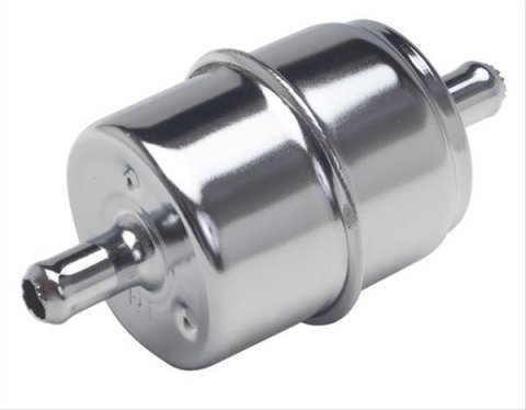 Trans-Dapt Performance Chrome Fuel Filter with 0.313 in. Inlet Size 9212 5/16" and Outlet