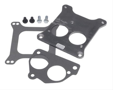 Trans-Dapt Performance Throttle Body to Carbureted Manifold Adapters 2201 Carburetor Adapter, 4 Barrel, Square Bore To Chevy, 7.4L TBI, Rear Mount, Kit