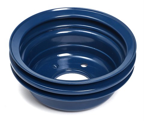 Trans-Dapt Performance Products Crankshaft Pulleys 8316 64-66 SB FORD; DOUBLE LOWER PULLEY- FORD BLUE POWDER-COAT