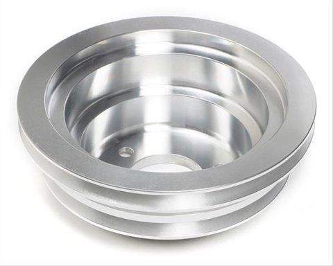 Trans-Dapt Performance Aluminum Crankshaft Pulleys 8737 Pulley, V-belt Style, 3-groove, Aluminum, Machined, 7.750 in. O.D., Chevy, Big Block, Long, Each
