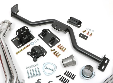 Trans-Dapt Performance Swap-In-A-Box Complete Engine Swap Kits 42164 Kit, Silver Ceramic Coated Headers, Motor Mounts, Oil Pan, Pickup, Gaskets, Hardware, Chevy, LS, 4L60E, 4L70E, Kit