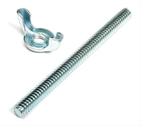 Trans-Dapt Performance Air Filter Assembly Studs 2174 Cleaner Stud/Nut, Steel, Chrome Plated, 1/4 in.-20 Thread, 3.0 in. Length, Each