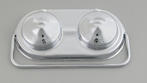 Trans-Dapt Performance Master Cylinder Covers 9100 Cover, Steel, Chrome, Single Bail, 5 in. x 2.375 in., Each