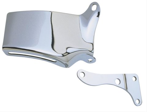 Trans-Dapt Performance Steel Alternator Brackets 9317 Bracket, Steel, Chrome, Water Pump Mount, Long Water Pump, Chevy, Small Block, Each