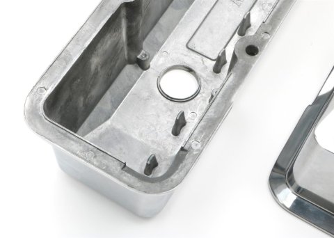 Trans-Dapt Performance Diecast Aluminum Valve Covers 6093 Covers, Tall, Aluminum, Polished, Flames, Chevy, Small Block, Pair