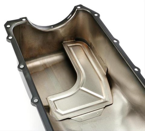 Trans-Dapt Performance Products Oil Pans 8725 PONTIAC ASPHALT BLACK POWDER COATED OIL PAN