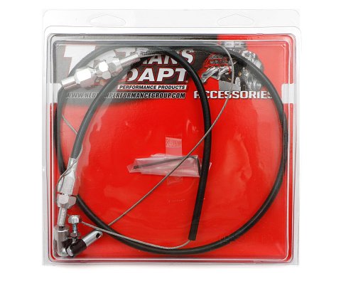 Trans-Dapt Performance Products Throttle Cables 4124 THROTTLE CABLE KIT 36" UNIVERSAL BLACK HOUSING