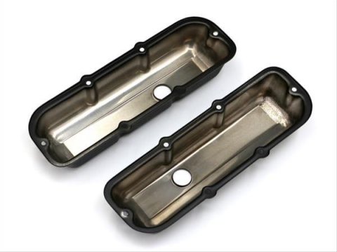 Trans-Dapt Performance Products Valve Covers 8694 GM 2.8L V6 ASPHALT BLACK POWDER COATED VALVE COVERS