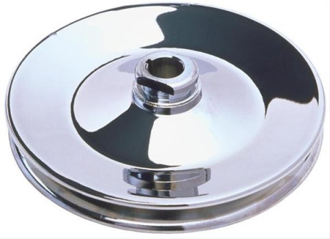 Trans-Dapt Performance Chrome Power Steering Pulleys 6913 Pulley, V-Belt, 1-Groove, Steel, Chrome, .625 in. Bore, Chevy, Each