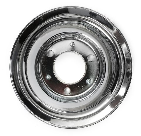 Trans-Dapt Performance Steel Crankshaft Pulleys 9724 Pulley, V-Belt, 3-Groove, 7.8 in., Steel, Chrome, Chevy, Big Block, Long Pump, Each
