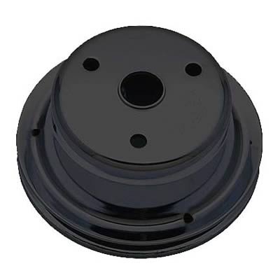 Trans-Dapt Performance Steel Crankshaft Pulleys 8606 Pulley, V-Belt, 1-Groove, Steel, Black, Chevy, Small Block, Long Pump, Each