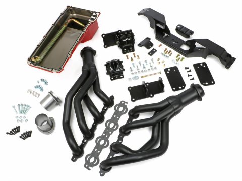 Trans-Dapt Performance Swap-In-A-Box Complete Engine Swap Kits 42013 Kits, Complete, Mid-length Black Ceramic Steel Headers, Motor Mounts, Red Oil Pan, Chevy, Pontiac, 4.8L, 5.3L, 6.0L, Kit