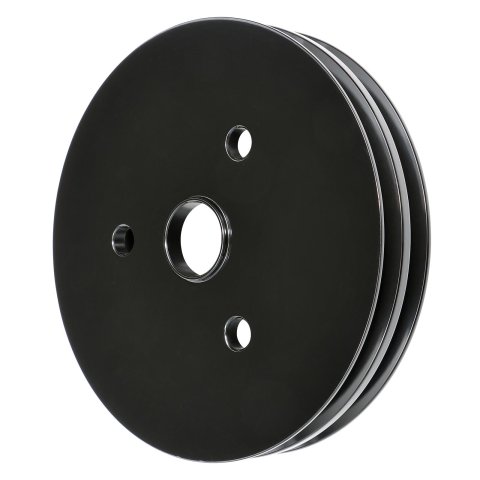 Trans-Dapt Performance Products Crankshaft Pulleys 7143 Pulley, Alum Pulley Double Lower Swp Black