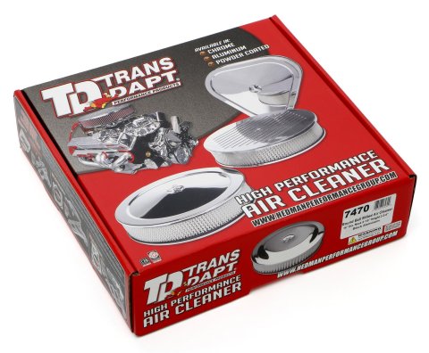 Trans-Dapt Performance Products Air Cleaners 7470 Cleaner, 14" Rnd Black Alum A/C Ball Milled